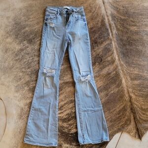 Light Blue Distressed Women's Jeans